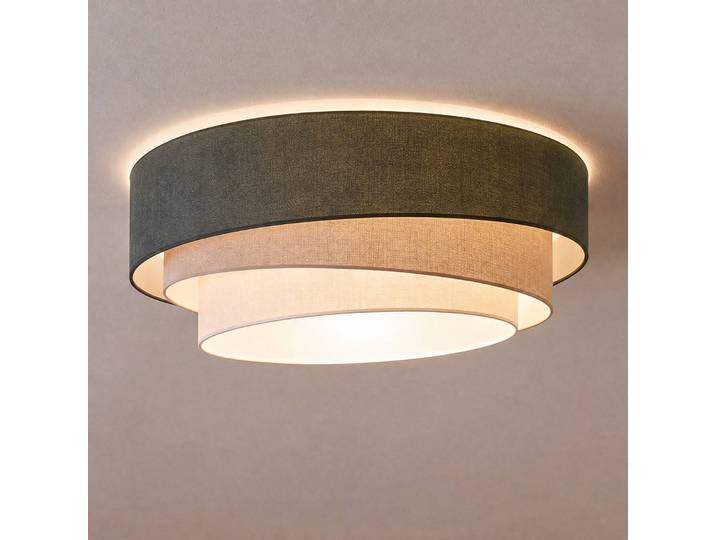 Deckenlampe Trio Duolla, für Küche, Textil / Stoff / Seide, Junges Wohnen, Deckenlampe