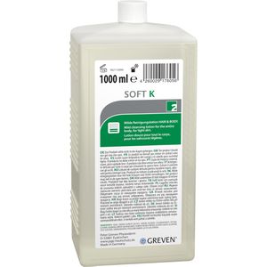 Greven Duschgel Soft K Reinigungslotion, unisex, pH-hautneutral, Nachfüllpack, 1 L