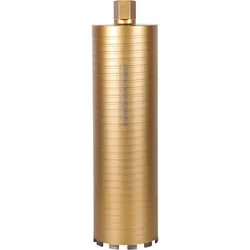 Softschlag-Trockenbohrkrone Ø 122mm Länge 450mm - Diamantbohrkrone/Kernbohrer für Beton/Stahlbeton/Mauerwerk, 1 1/4' UNC, lasergeschweißt