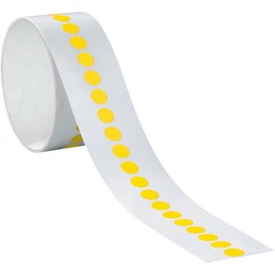 Aufkleber I Markierungspunkte, gelb, Folie, selbstklebend, Ø 25 mm, 100/Rolle