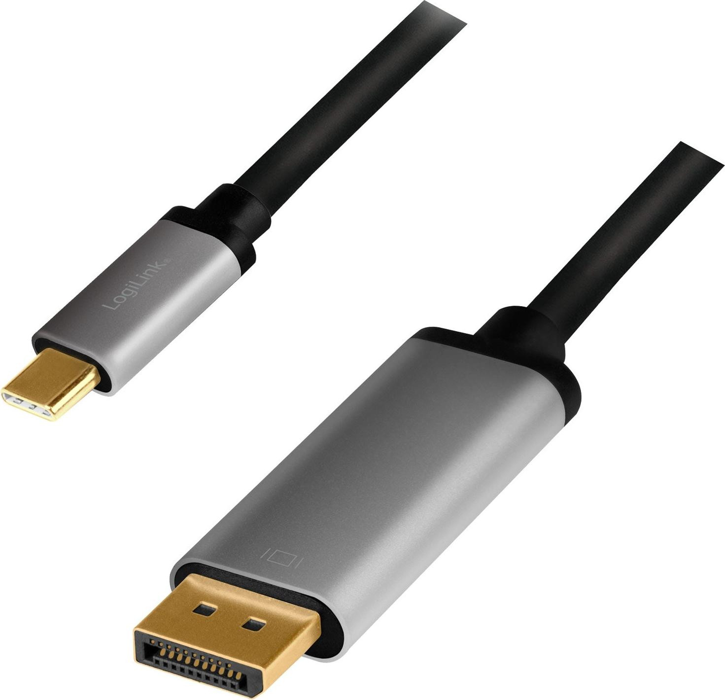 LogiLink CUA0100 USB-C naar DisplayPort USB-kabel, 1,8 meter