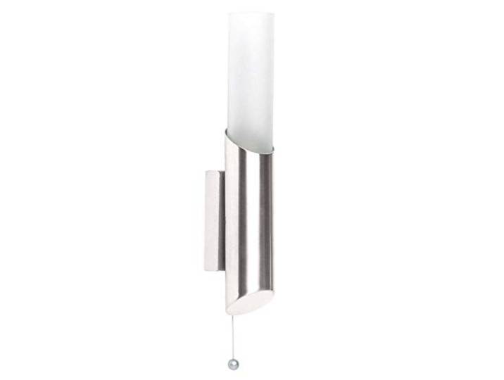 BRILLIANT Lampe Andaluz Wandleuchte eisen/mattglas 1x C35, E14, geeignet für Kerzenlampen (nicht enthalten) Mit Zugschalter