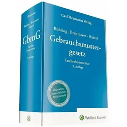 Gebrauchsmustergesetz, Fachbücher von Manfred Bühring