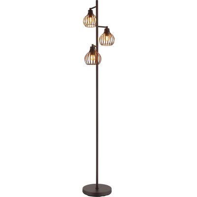 NOWA Stehlampe "MATEO", braun (rostfarben), Ø 31cm H: 161cm, 1 Stk., Leuchten, Stehlampe Wohnzimmer Schlafzimmer Flur Design-Leuchte, Stehlampe