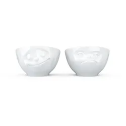 fiftyeight Eierbecherset Glücklich/Hmpff weiß