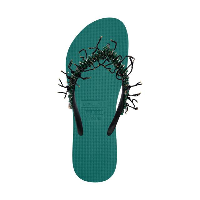 Bahia Schwarze Flip-Flops waldgrün