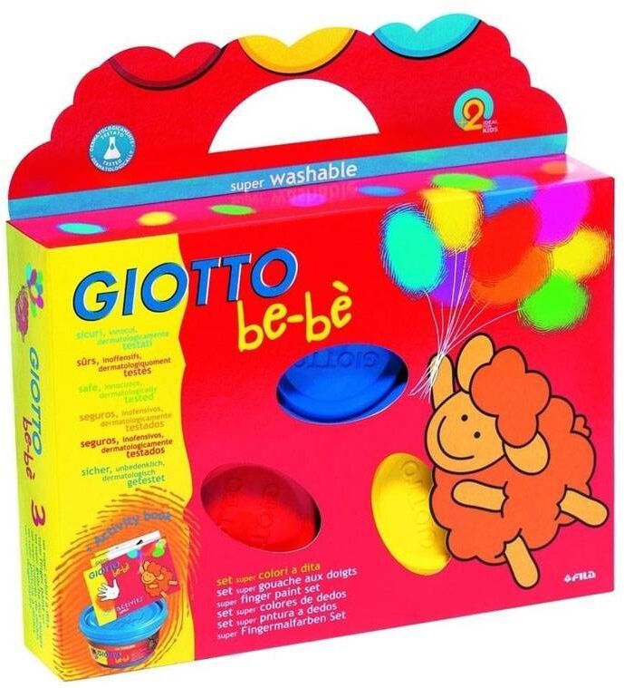 Coffret 3 pots 100 ML Gouache à doigt Giotto Be-Bè