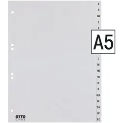 OTTO Office Kunststoffregister A-Z A5 grau, 16.3x21 cm