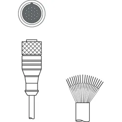 Leuze Anschlussleitung KD U-M23-JA-P1-200