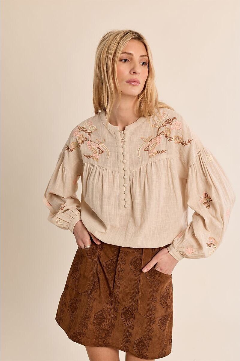 MOLLY BRACKEN Blouse avec détails broderies