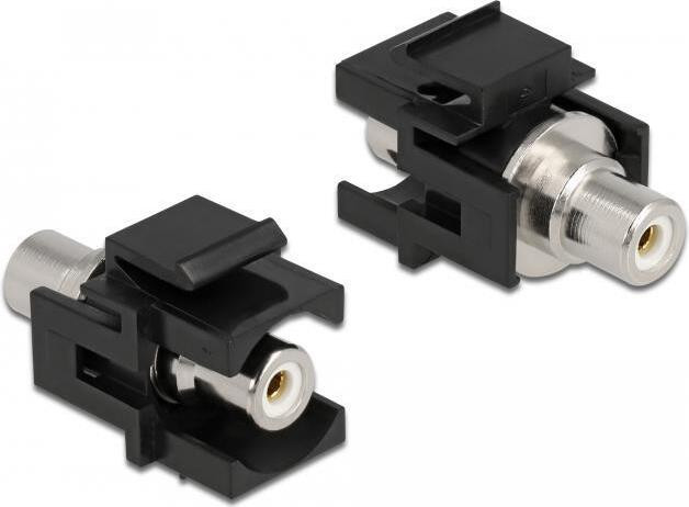 Delock Keystone module RCA tulpstekker vrouwelijk plat zwart