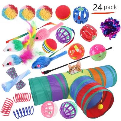 Uplift Picks Foldable Cat Play Tunnel Tent With Mouse Ball Toys For Kittens And Indoor Cats 26
