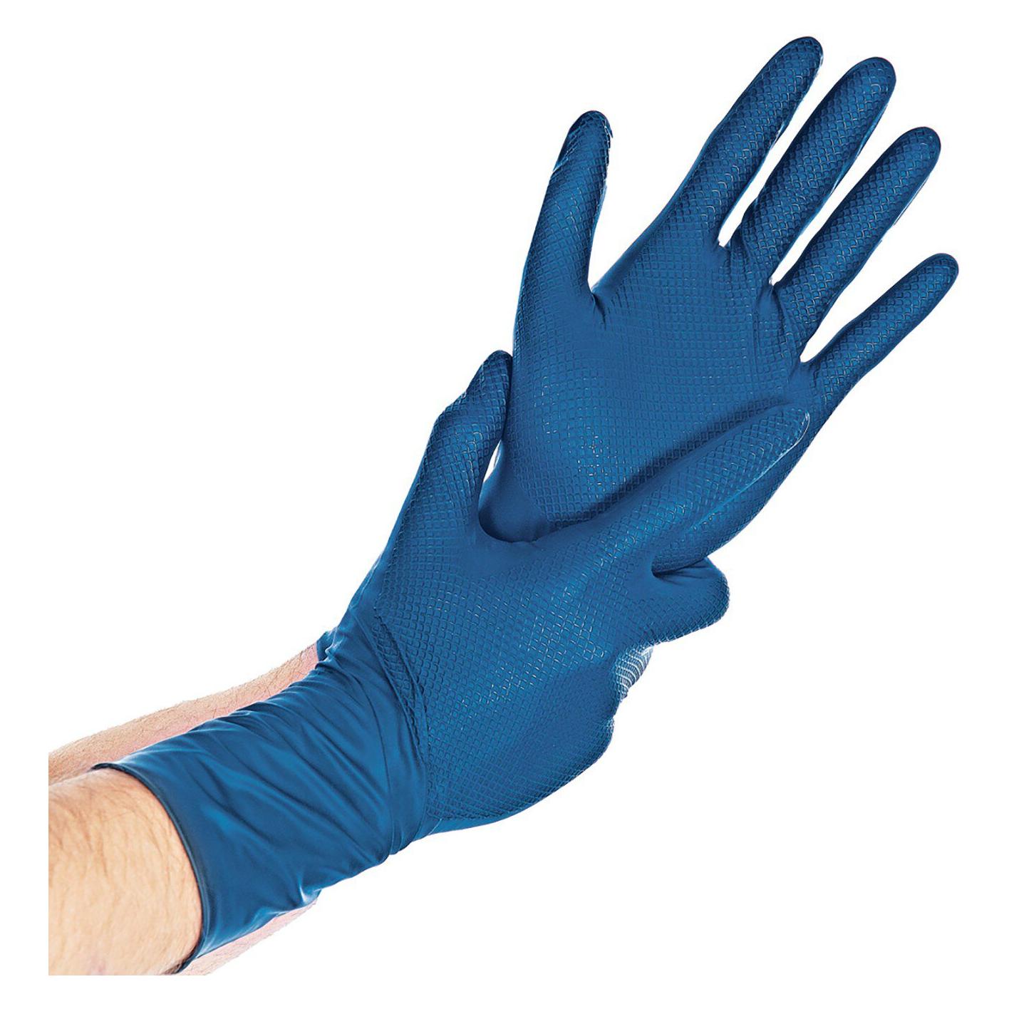 franz mensch Nitrilhandschuhe Power Grip Long, blau, puderfrei, Grösse 8/M (8) (270956)