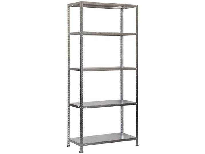 SimonRack Schwerlastregal, Lagerregal, 200x110x40 Metallregal, Kellerregal, Biegestelle 90 kg, 5 Fachböden, Galvanisiert - Comfort