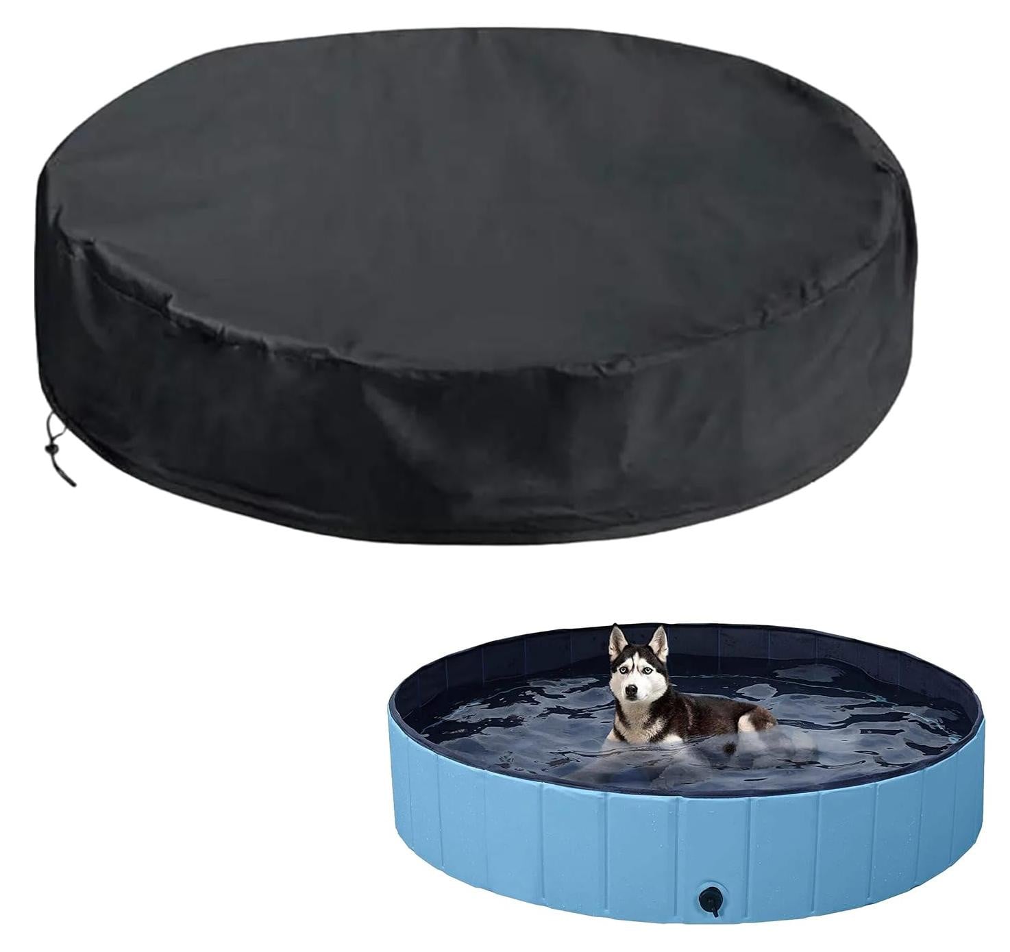 Selius Opvouwbare ronde zwembadafdekking voor honden met UV-bescherming, B: 122 cm, D: 30 cm