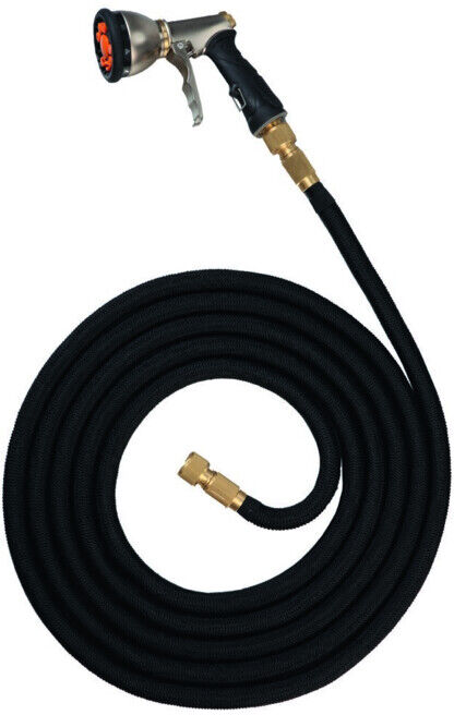 floraworld Tuyau d'arrosage extensible jusqu'à 15 m Comfort avec kit raccords laiton (020168)