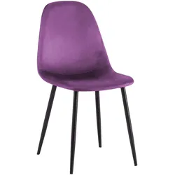 CLP Esszimmerstuhl Napier Samt   Farbe: lila, Material: Samt