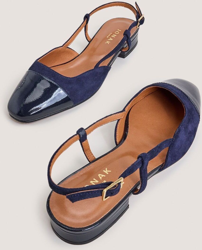 JONAK Ballerines en cuir à talon, DHAPOU