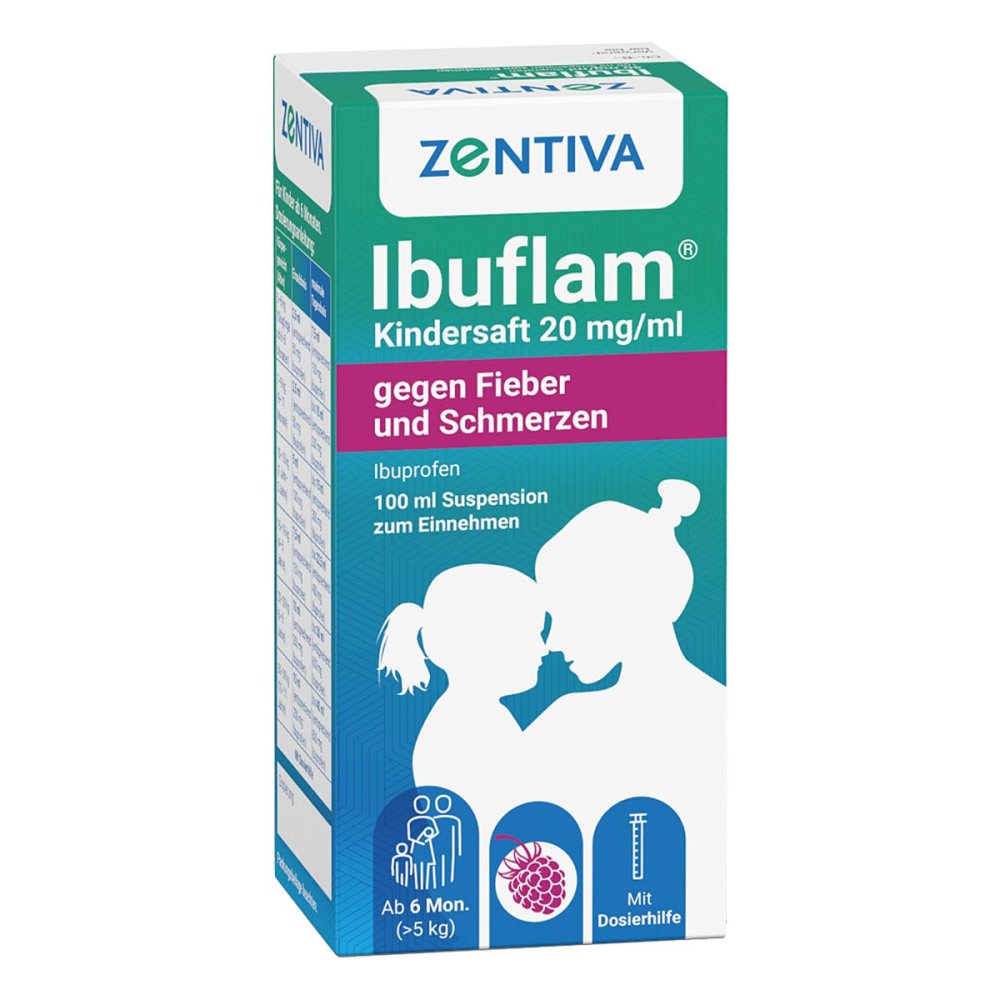 Zentiva Pharma GmbH Ibuflam® Kindersaft 20 mg/ml gegen Fieber & Schmerzen mit Ibupro 09731722