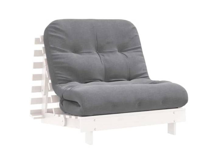 vidaXL Futon Schlafsofa mit Matratze Weiß 90x206x11 Massivholz Kiefer