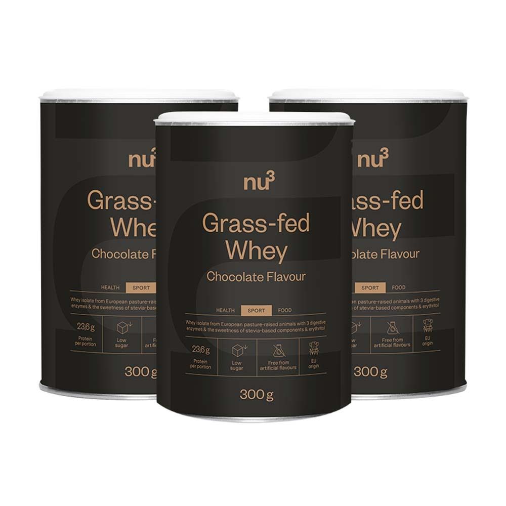 Grass-Fed Whey - Chocolate Flavour 3er-Set 3x300 g Pulver