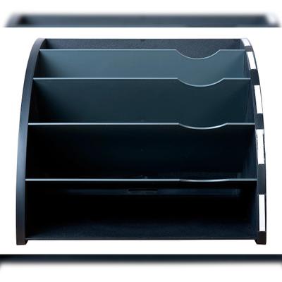 Exacompta 393714D 3x Ergonomischer Sorter THE CORNER mit 5 Fächern - Schwarz/grau