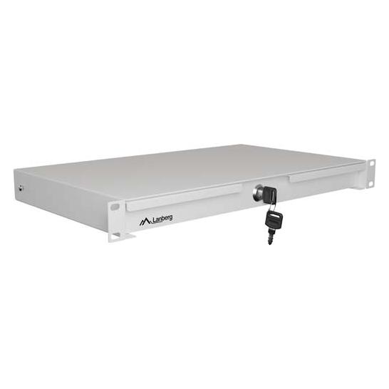 Lanberg SZUFLADA DO SZAF 19" 1U 270MM SZARA (1U/483X270MM UDŹWIG DO 30KG) (AK-2002-S)