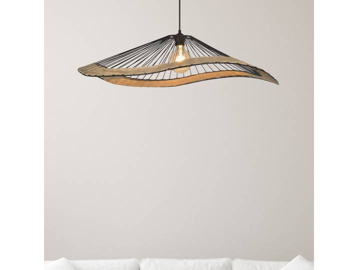 Mekong Hängeleuchte schwarz Höhe 18 cm - Corep SAS - Wohnzimmer - Metall - Mit Schirm