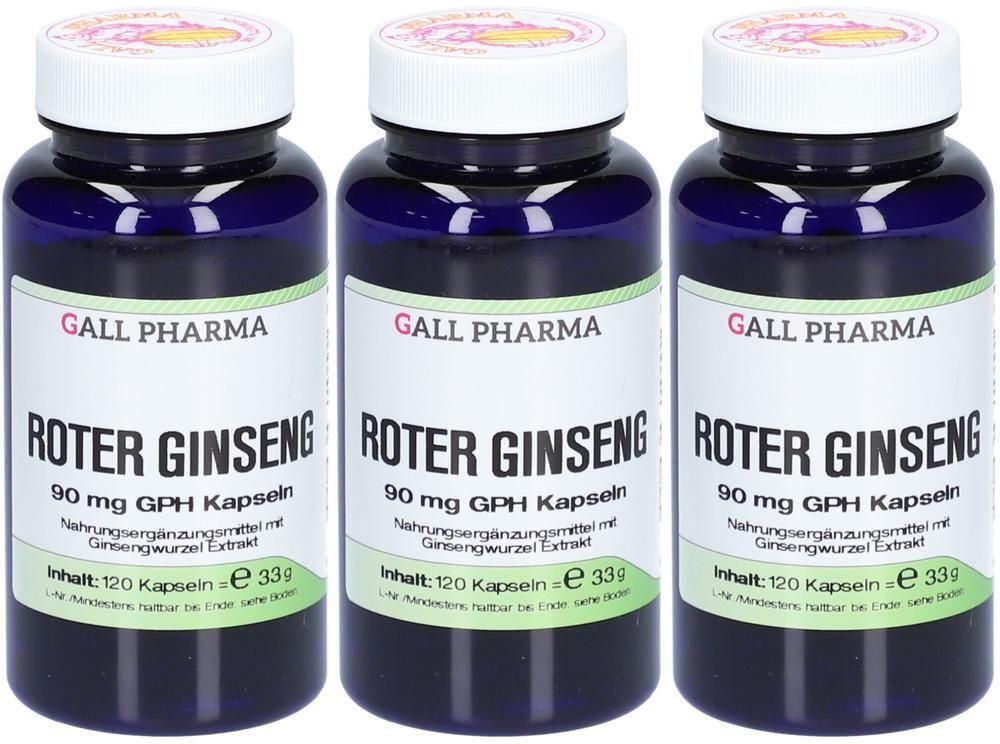 GALL PHARMA Roter Ginseng 90 mg GPH Kapseln x3 3x120 St