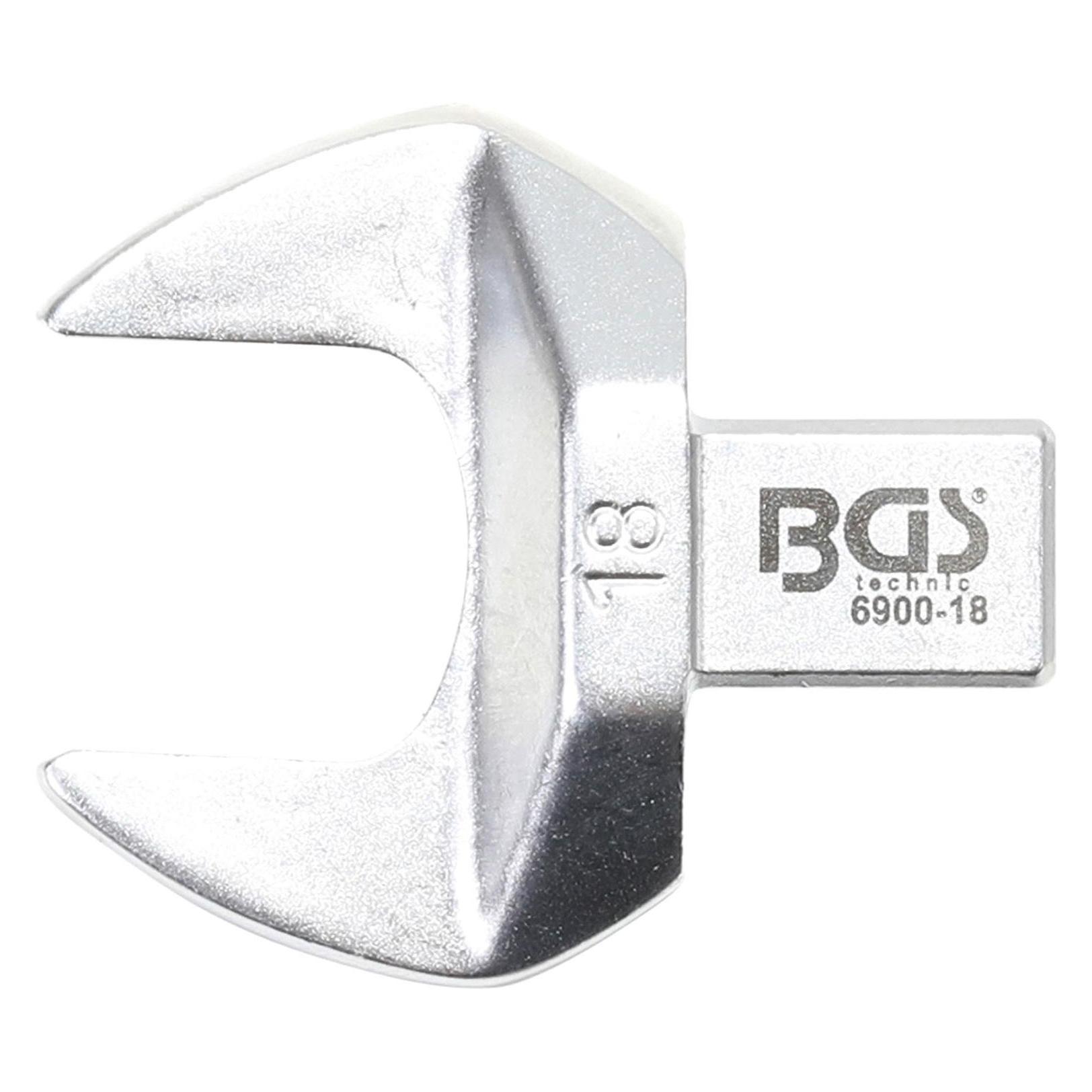 BGS Einsteck-Maulschlüssel 18 mm Aufnahme 9 x 12 mm (18 mm) (6900-18)