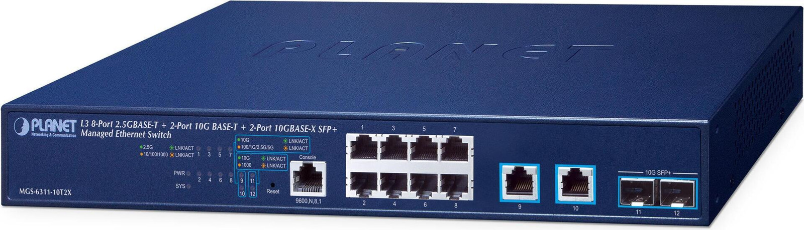 Planet MGS-6311-10T2X 8-Port Managed Switch