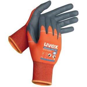 Uvex Arbeitshandschuhe phynomic x-Foam HV, Nitril-Beschichtung, orange, Größe 10 / M, 10 Paar