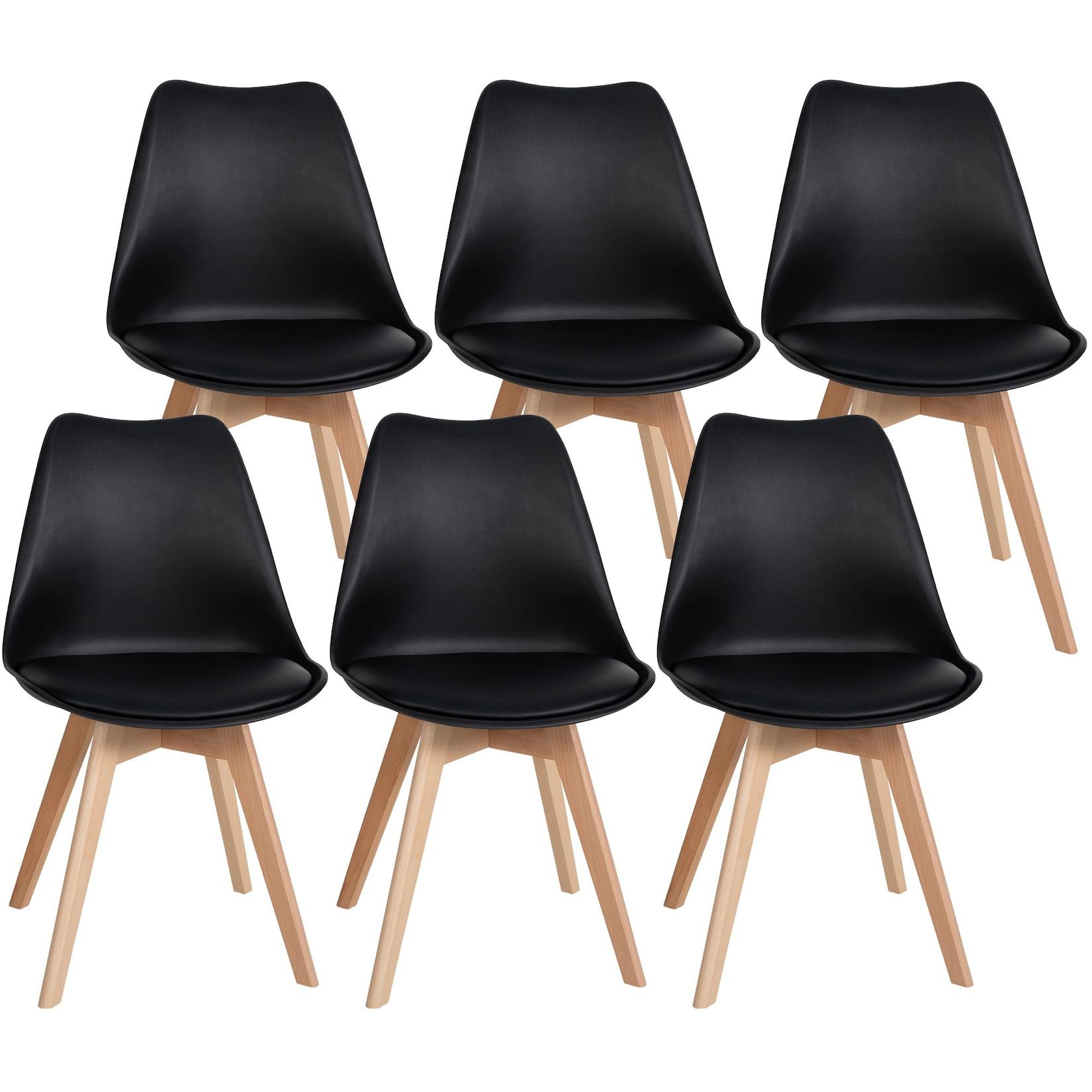 CLP 6er Set Esszimmerstuhl Ramsey Farbe: schwarz