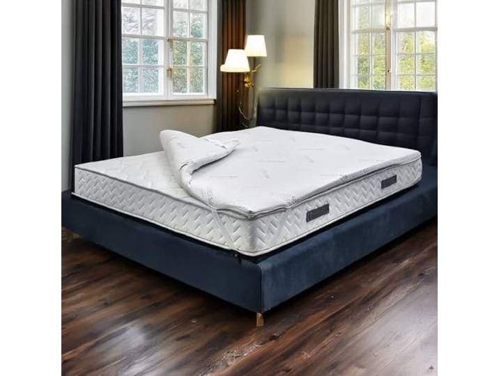 Talamo Italia - Toro Doppel-Topper, Übermatratze zur Verbesserung der Körperhaltung, Memory-Schaum-Topper, hypoallergener und atmungsaktiver Topper, 100 % Made in Italy, 180 x 200 x 5 cm