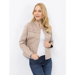 DENIM & CO. Jeansjacke Knopfleiste 2 Eingrifftaschen figurbetont