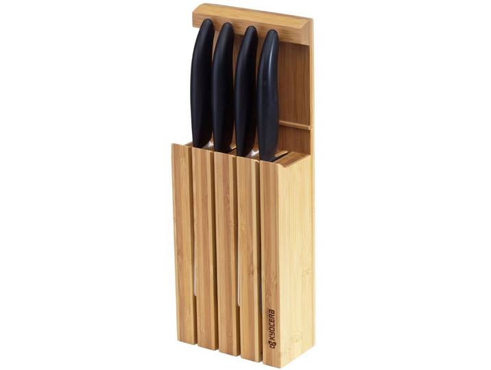 KYOCERA Messerblock (5tlg), für Schublade, zum Aufstellen und Aufhängen, inkl. 4 Messern