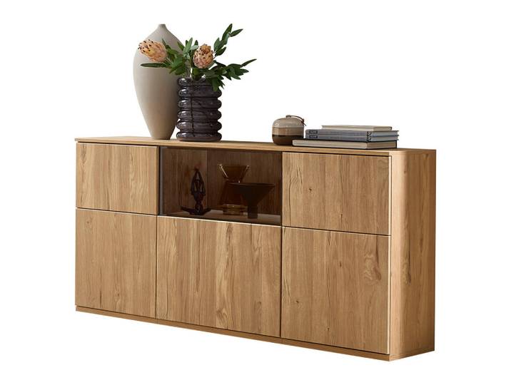 Venda Sideboard, Eiche, Kunststoff, 6 Fächer, 150x85x40 cm, individuell planbar, Beimöbel erhältlich, stehend, in verschiedenen Holzdekoren erhältlich, Wohnzimmer, Kommoden & Sideboards, Sideboards