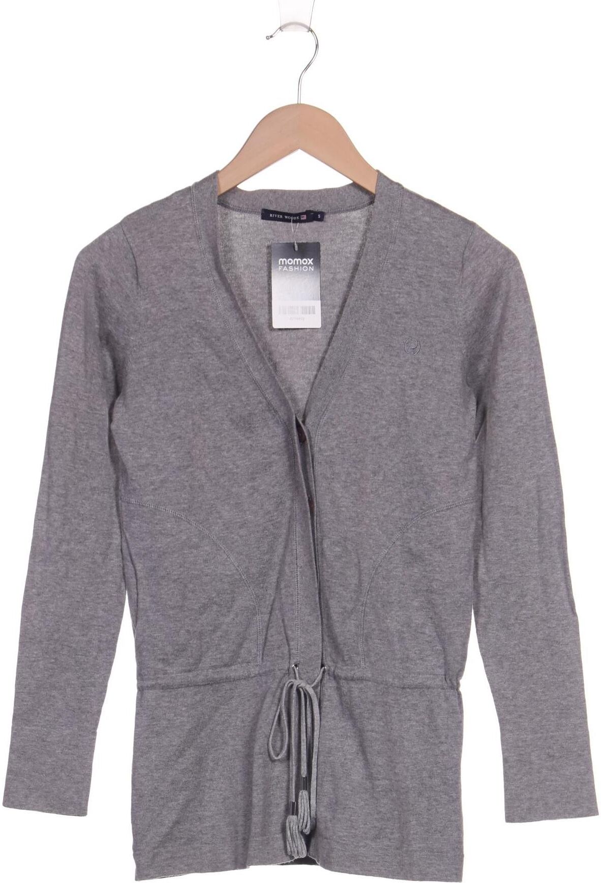 River Woods Damen Strickjacke, Grau, Gr. S, Synthetik / Baumwolle - Second Hand