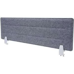 Mendler Tischtrennwand HWC-G76, grau, Akustik-Trennwand mit Textilbezug, 100 x 30cm