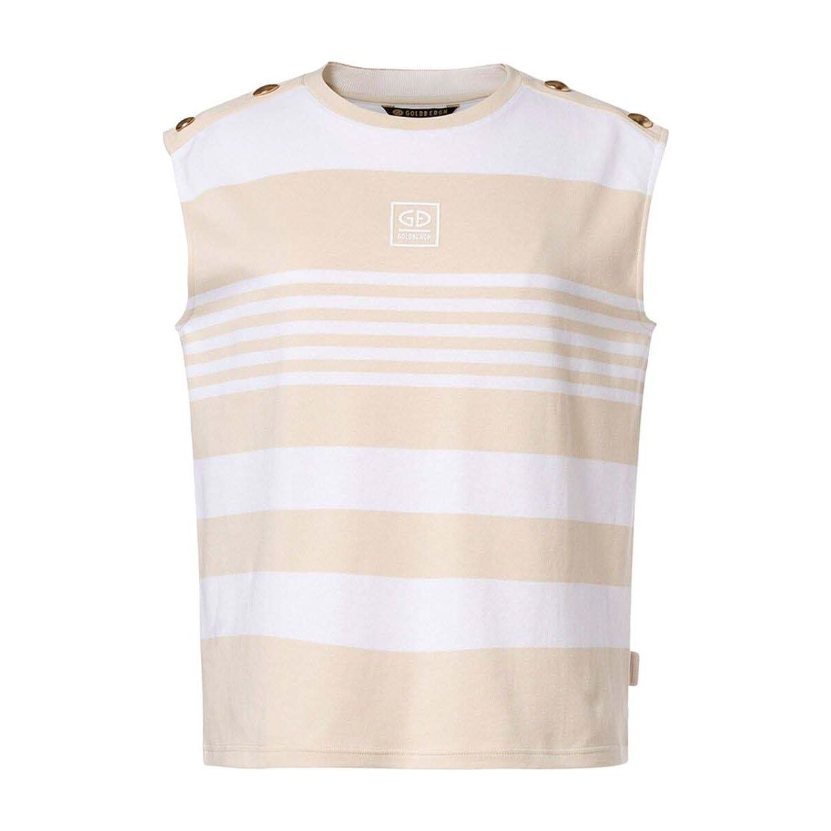 Goldbergh Mimi Sleeveless top champange/white (8384) M GB37330261-8384-M