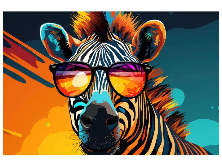 Alubild Groovy Zebra Stripes image LAND