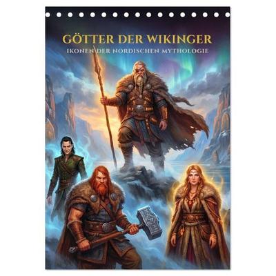 Götter der Wikinger – Ikonen der Nordischen Mythologie (Tischkalender 2027 DIN A5 hoch), CALVENDO Monatskalender