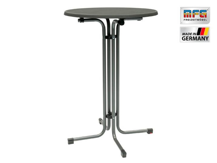 MFG Freizeitmöbel Stehtisch MFG Stehtisch Ø80 cm, anthrazit/schiefer