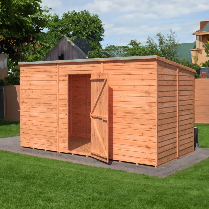 12x6 Shire Value Windowless Overlap Pent Shed