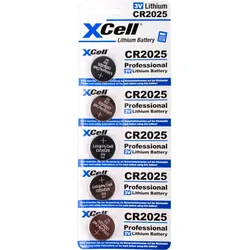 5er Sparset XCell CR2025 Lithium-Knopfzelle 3V / 170mAh