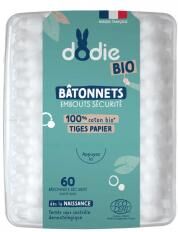 Dodie Bâtonnets Bio 60 bâtonnets - Boîte plastique 60 bâtonnets
