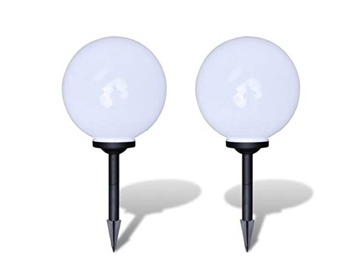 vidaXL 2x Lampe d'Allée d'Extérieur 30 cm avec Piquet Lampe Solaire Éclairage