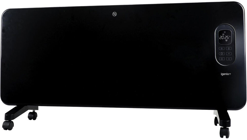 Igenix 1500W Smart Panel Heater White Black 16.9cm H X 36.22cm W X 9.44cm D