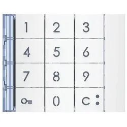 BTicino 353002 Frontblende Zehner- tastatur Allwhite