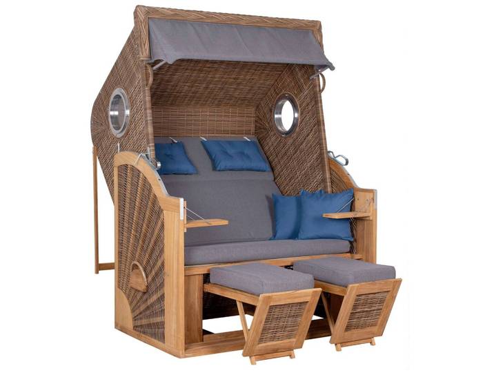 Strandkorb XL Sun Braun/Grau